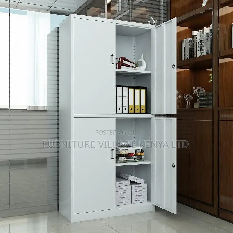 Cabinets:4-Door Secure Metal Storage Locker for Office Use