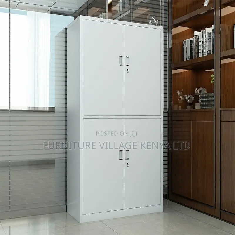 Cabinets:4-Door Secure Metal Storage Locker for Office Use