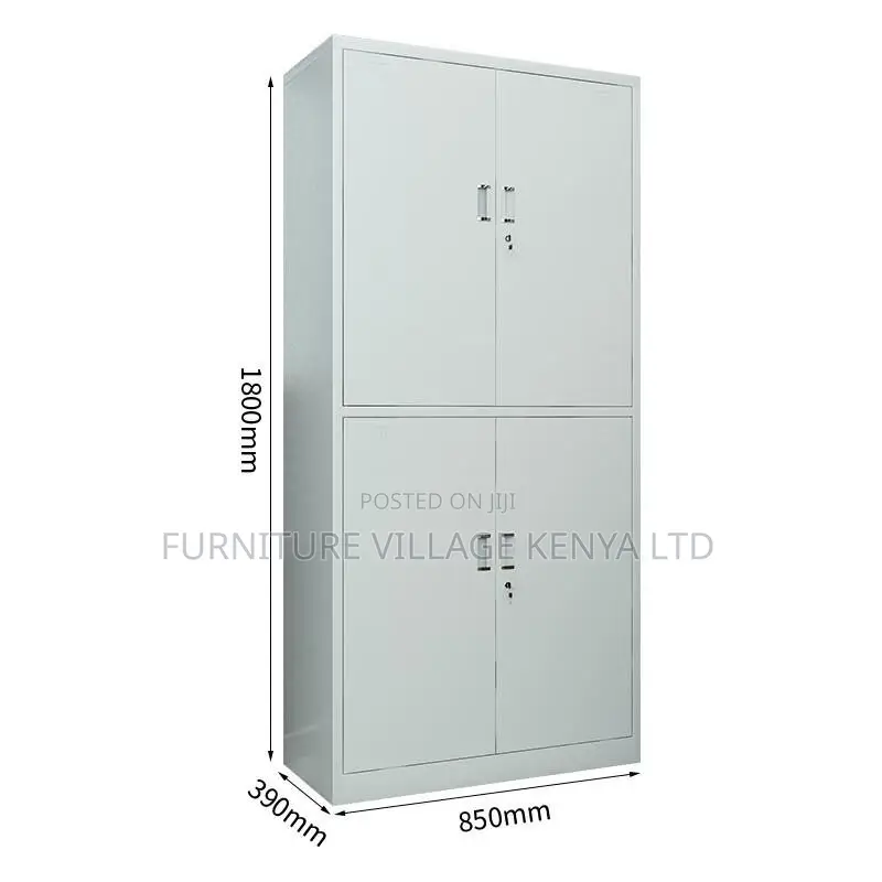 Cabinets:4-Door Secure Metal Storage Locker for Office Use