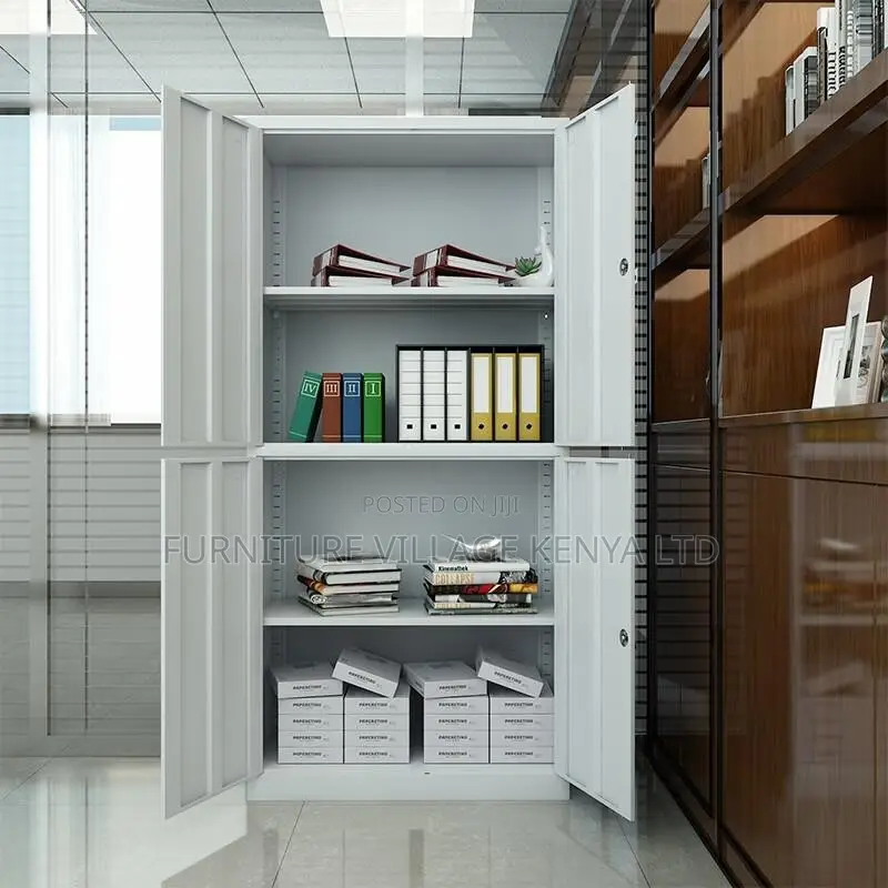 Cabinets:4-Door Secure Metal Storage Locker for Office Use