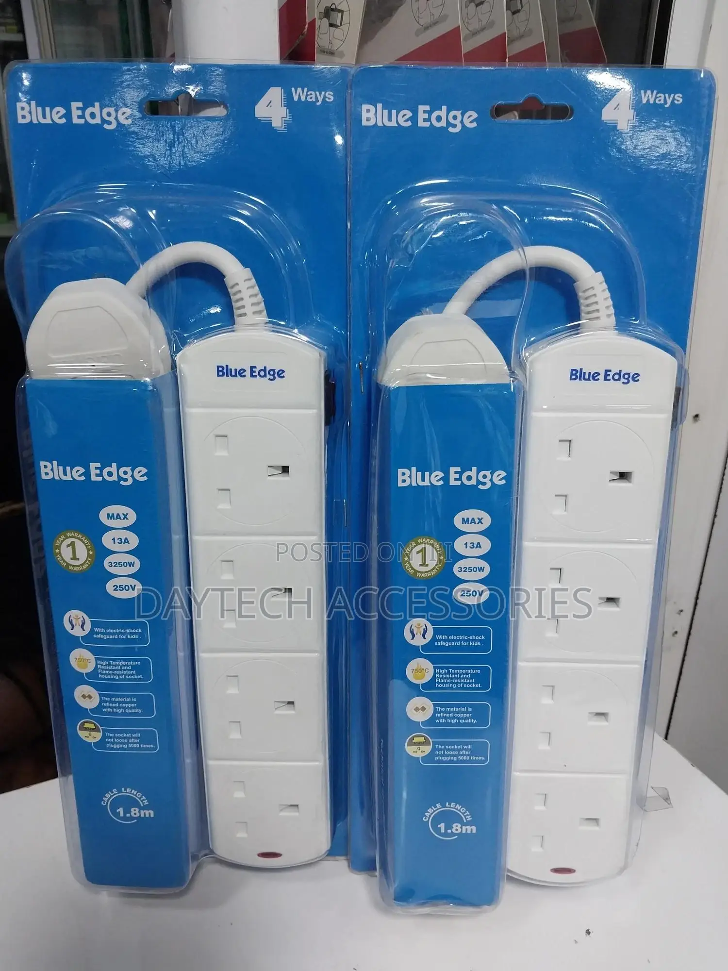 Bluedge 4 Way Power Extension Socket