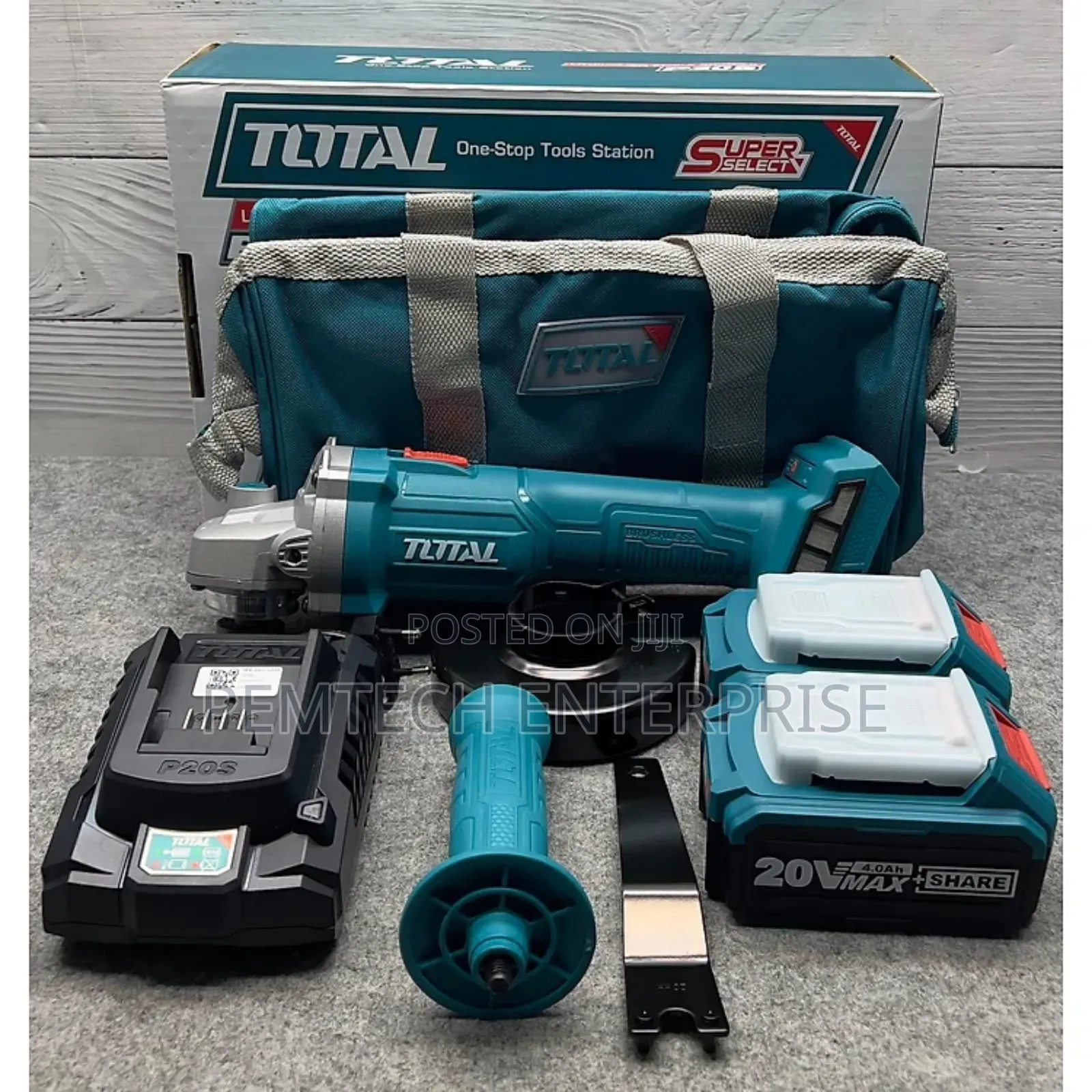 Total 20v Lithium Battery Angle Grinder Body Tagli201258