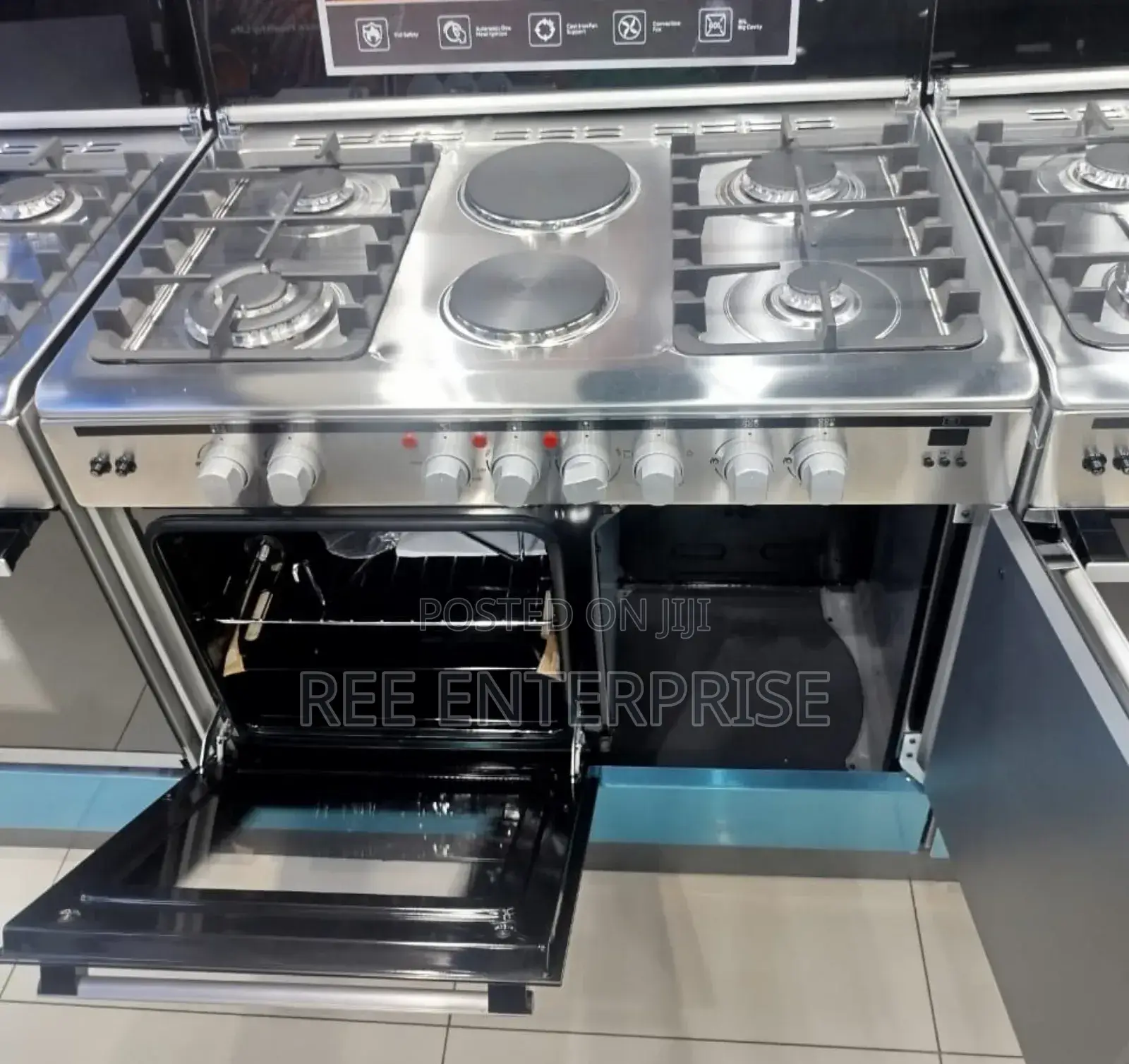 60*90 Haier 4+2 Standing Cooker With Gas Compartment