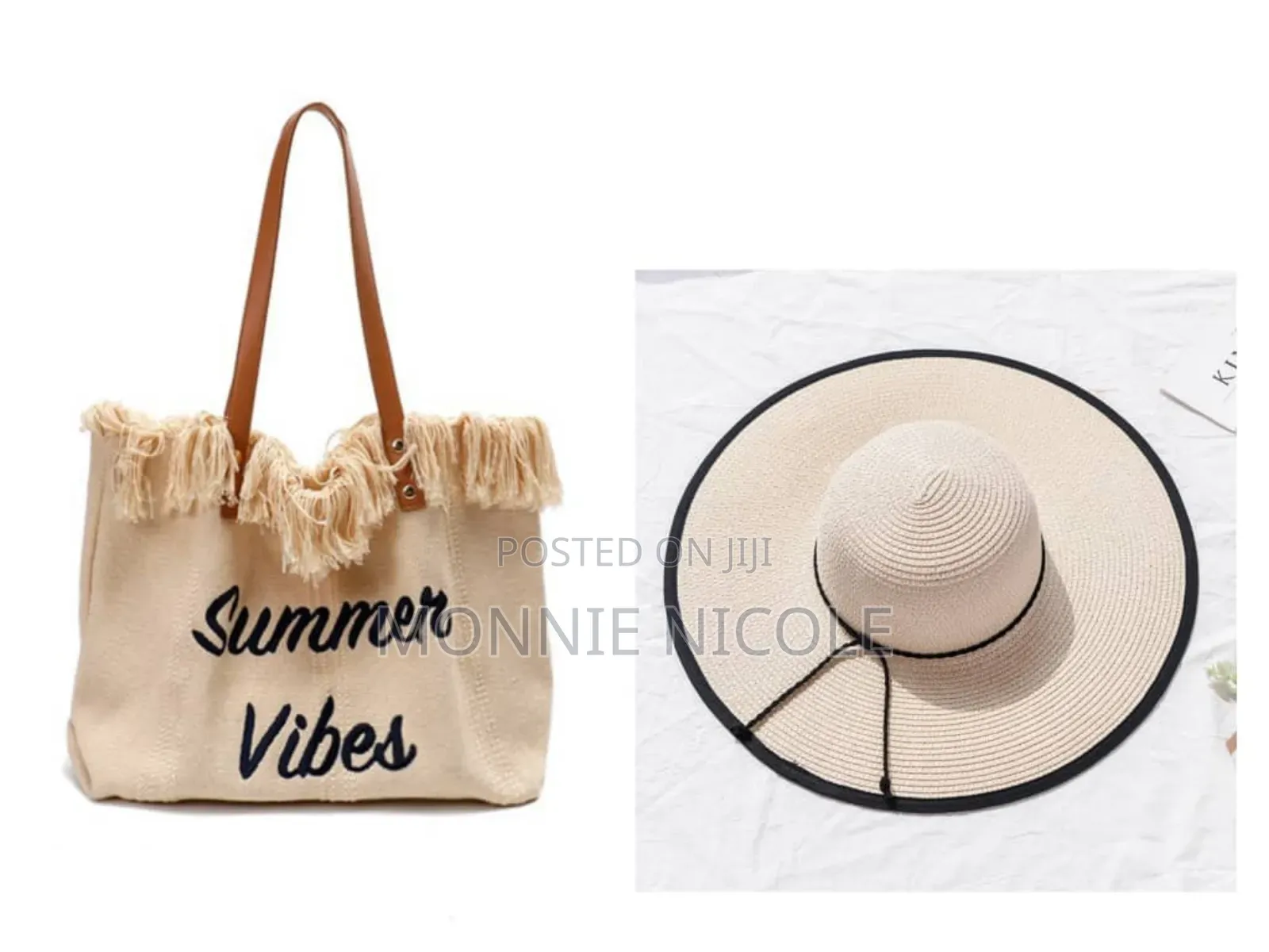Sumer Vibes Set. Summer Cap and Bag