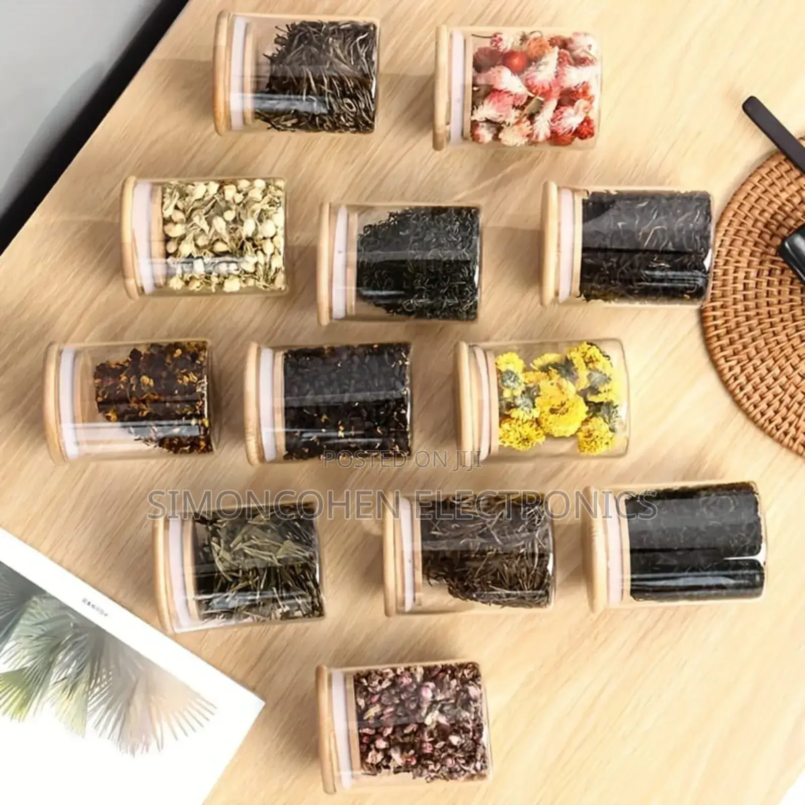 12pcs Glass Spice Jar Set