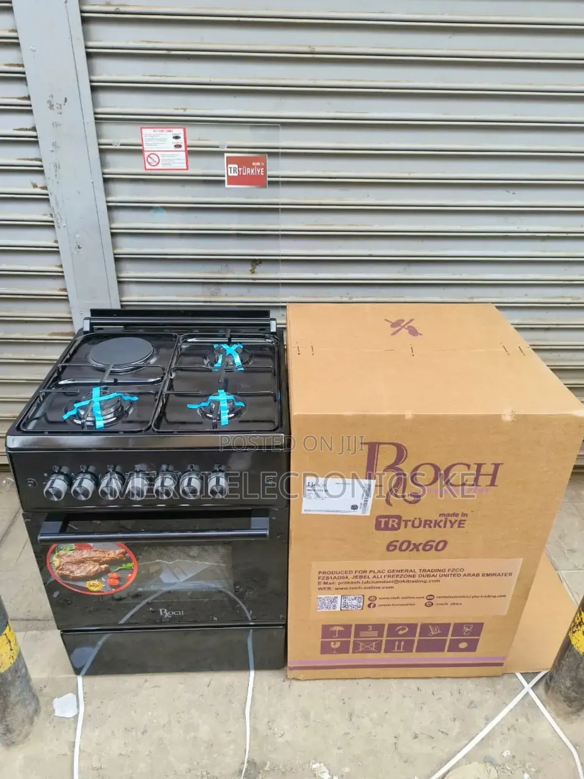Roch 60x60, 3 Gas 1 Electric Plate Cooker (Stainless Steel