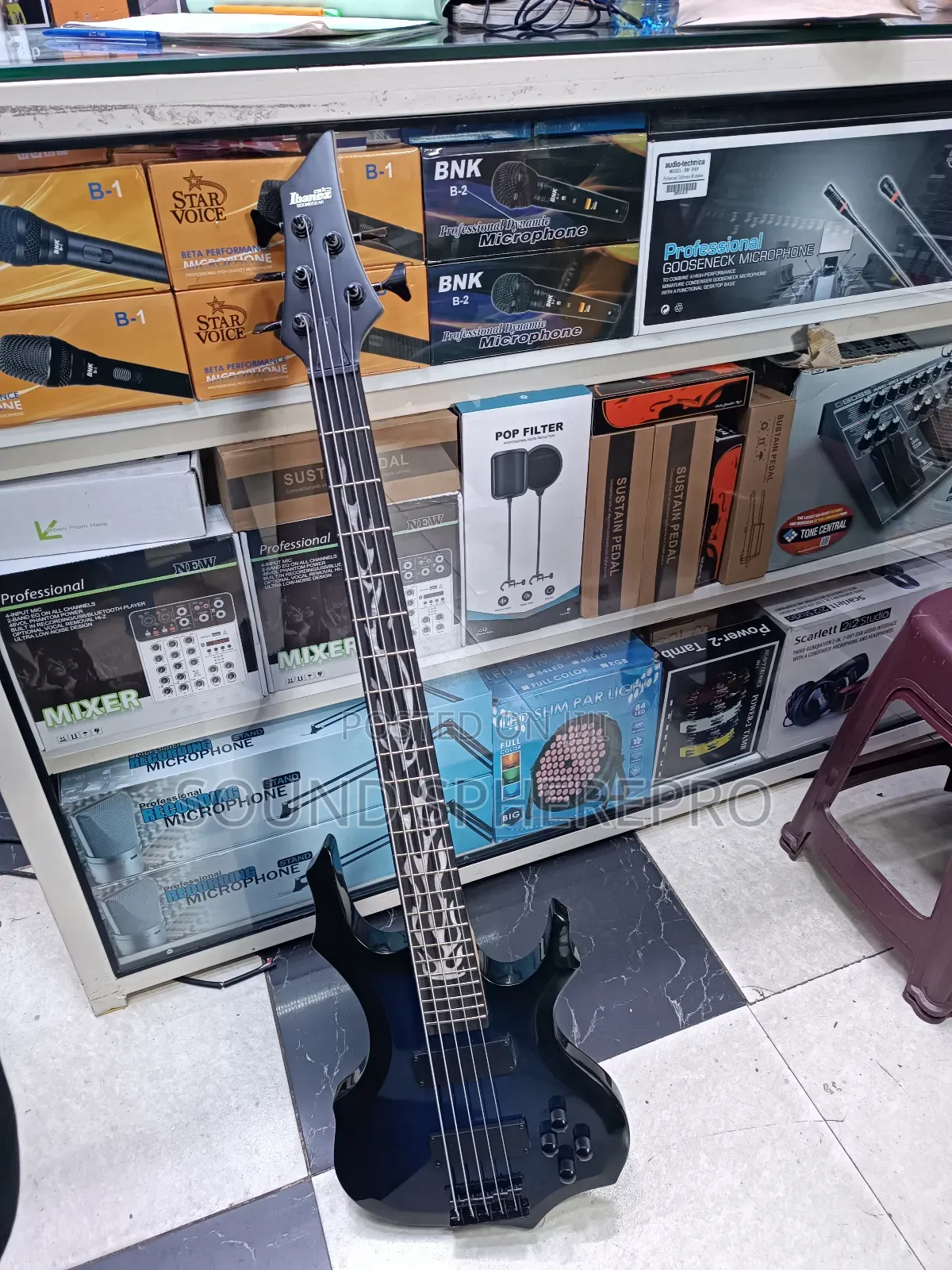 Flame Ibanez 5 String Bass Guitar