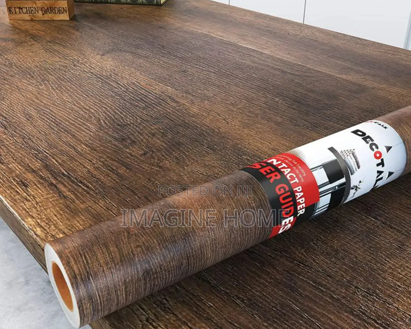 Dark Brown Wooden Marble Contact Paper