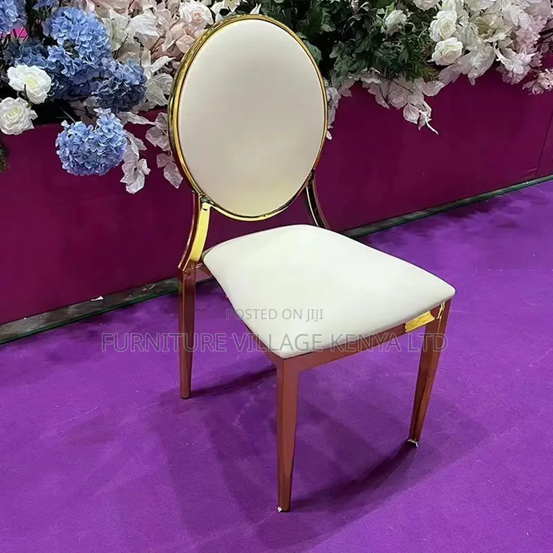 Office Chair:Goldcoated Iron Armless Conference Office Chair