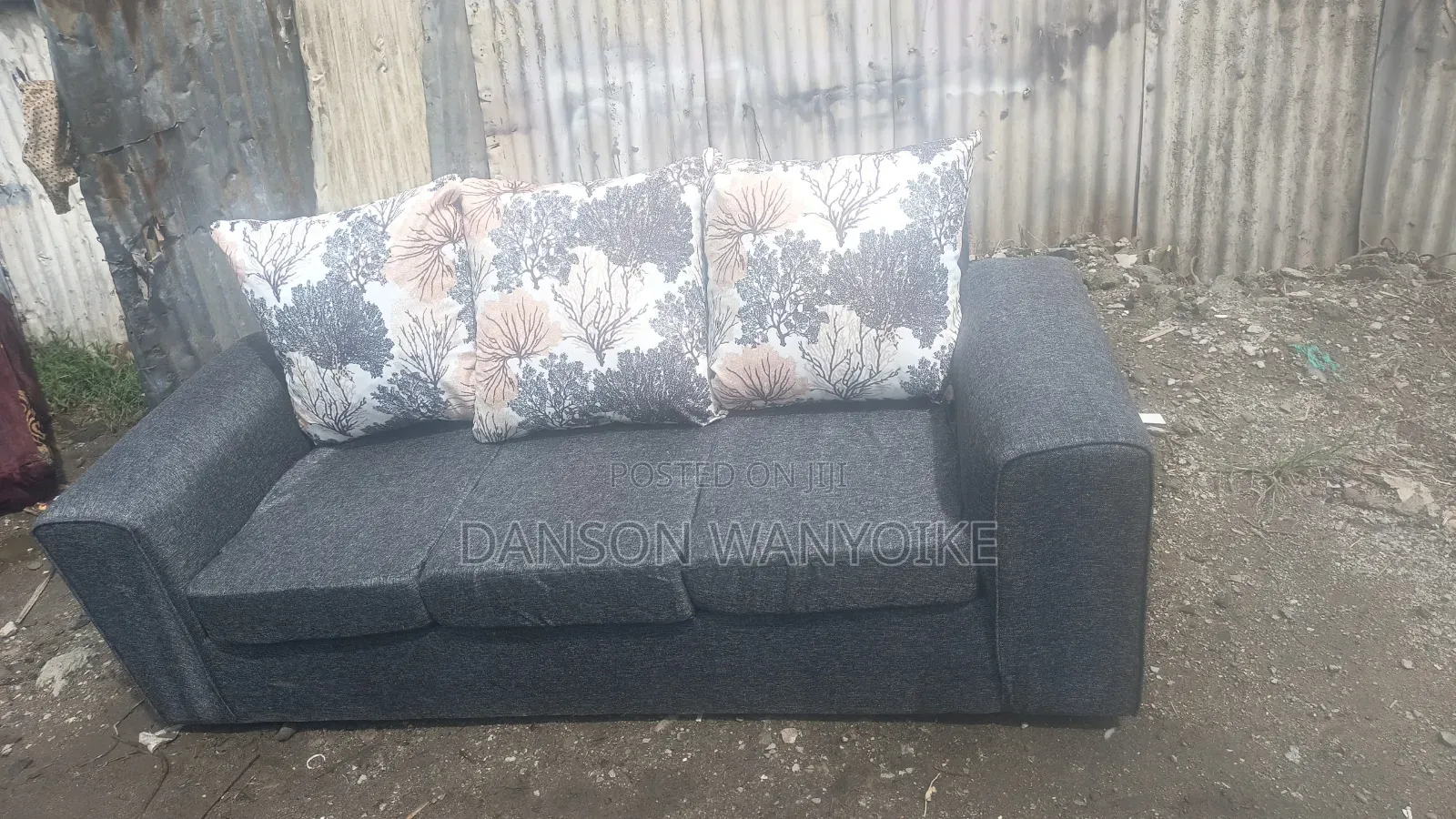 3seater White Forest Grey Mix Sofa on Sale