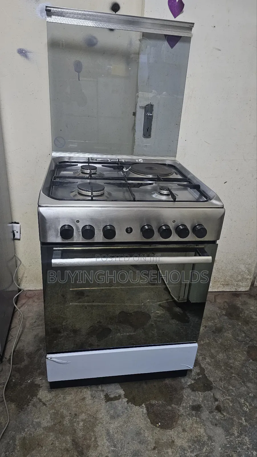 Ariston 60x60 Stainless Cooker 3+1 Electric Oven