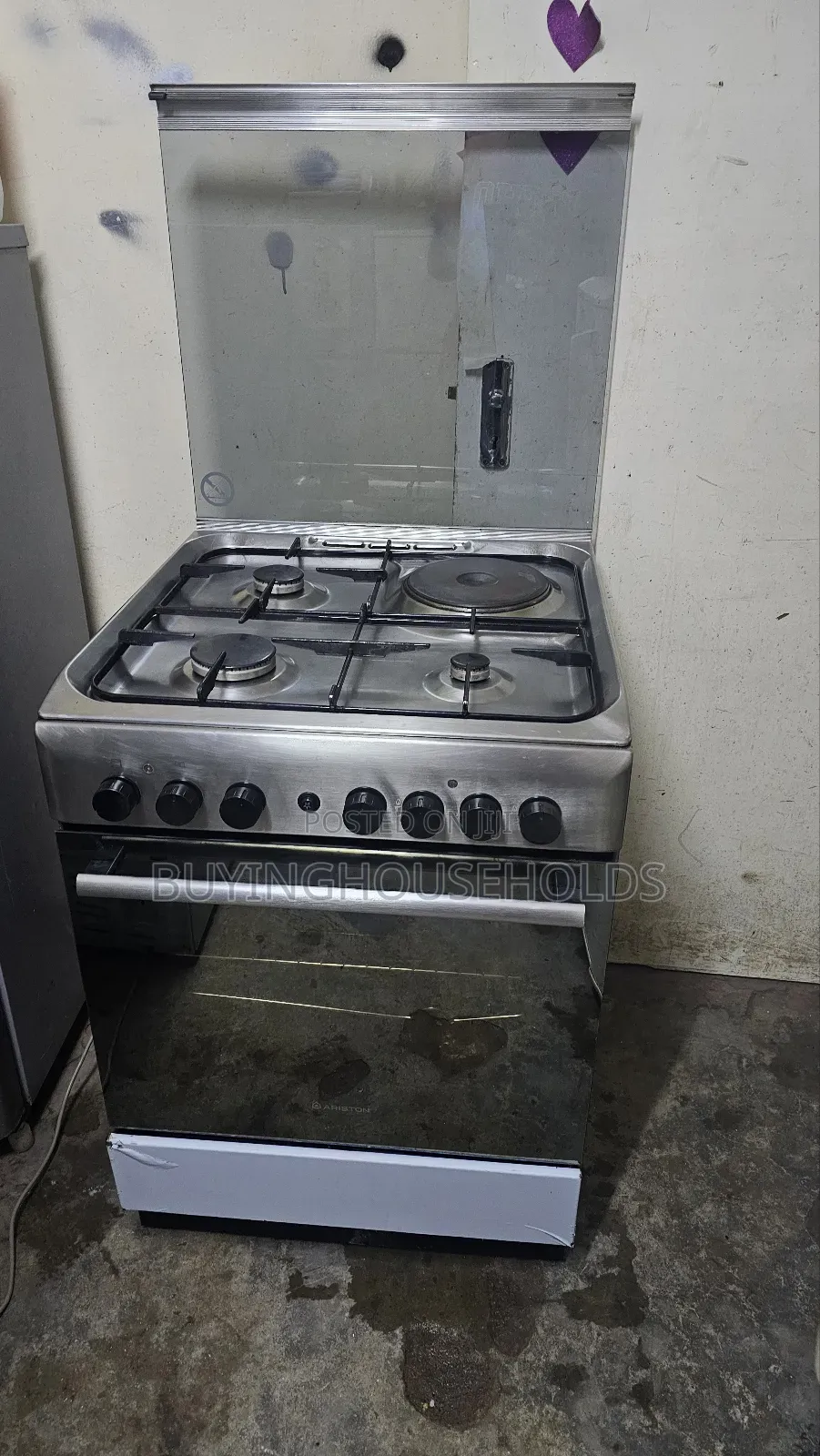 Ariston 60x60 Stainless Cooker 3+1 Electric Oven