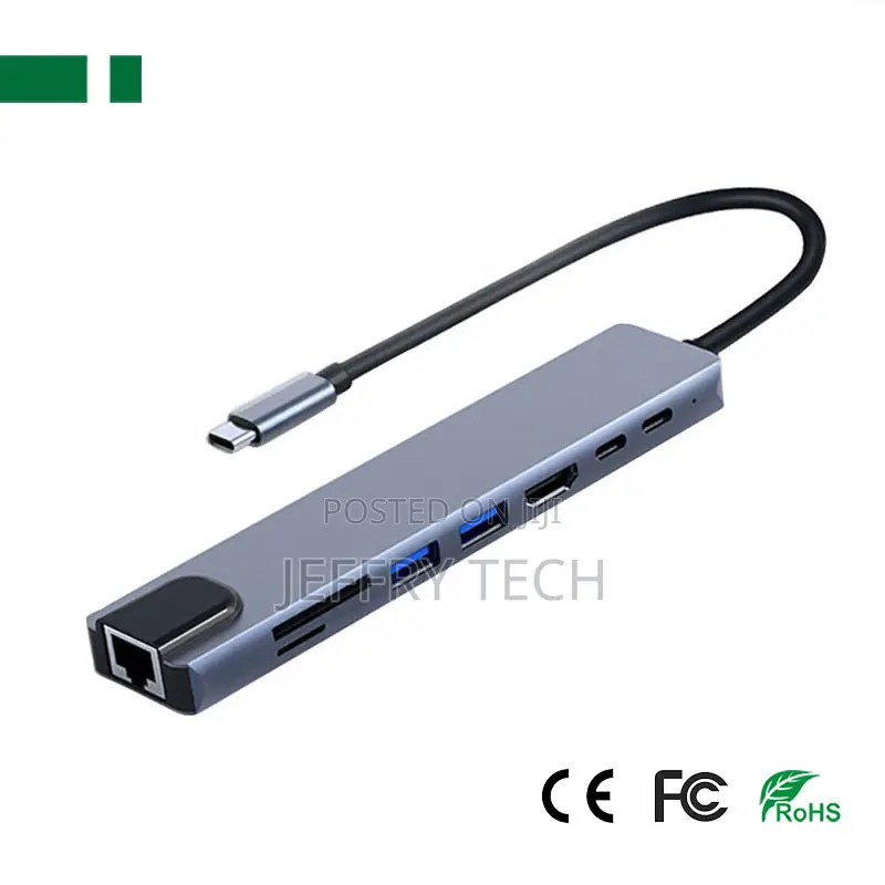 CHM-Tc801 Usb 3.1 Type-C to Hdmi+Rj45+ Usb3.0 2.0+Usb-C+Sd