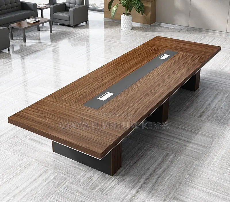 Office Table:3-Meter Wood-Look Office Boardroom Table