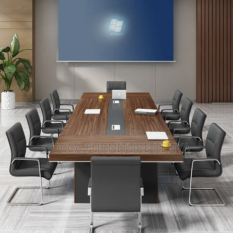 Office Table:3-Meter Wood-Look Office Boardroom Table