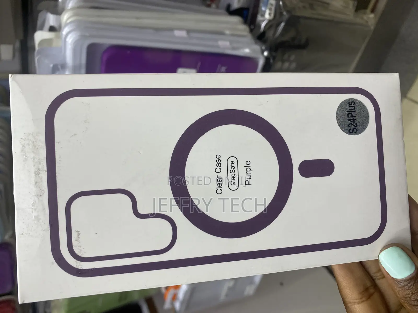 Vonzee Samsung Galaxy S24 Plus Magnetic Clear Cover-Purple