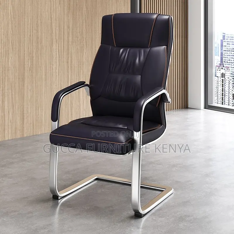 Office Chair: Simple Fixed Waiting Guest Office Furniture