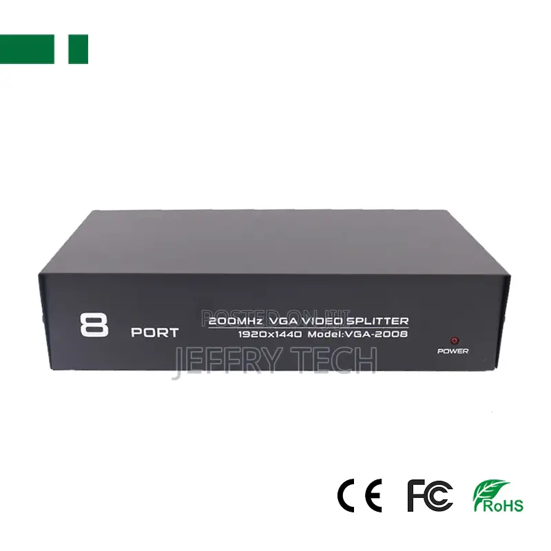 Vga-2008 1080p 1x8 200mhz Vga Video Splitter