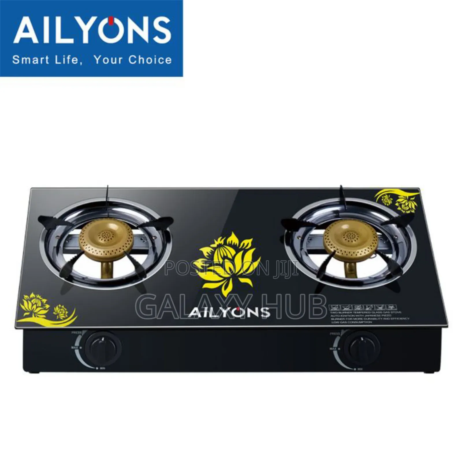 Ailyons 2 Burner Glass Top Stove
