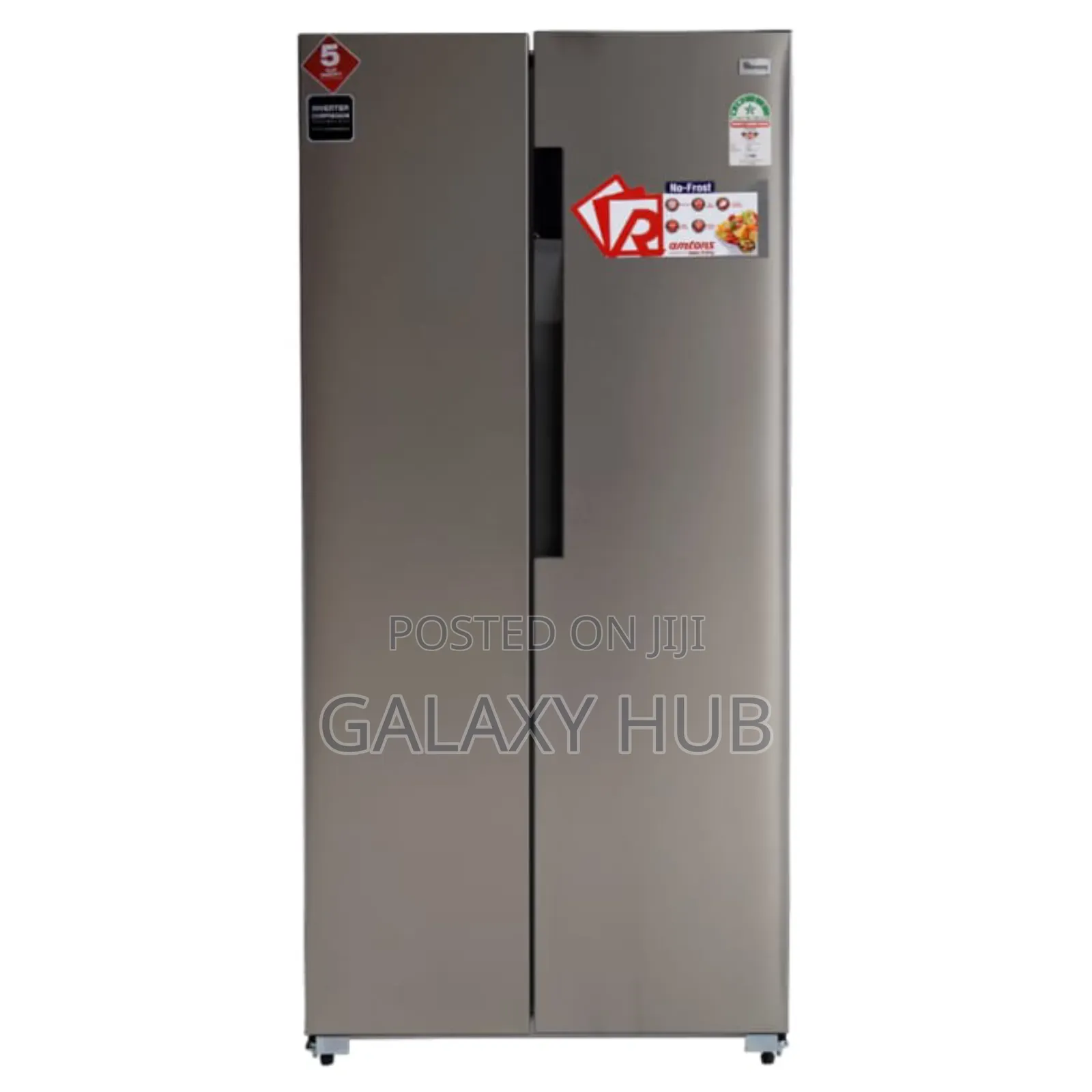 Ramtons Rf/319- 430 Liters Side by Side Led No Frost Fridge