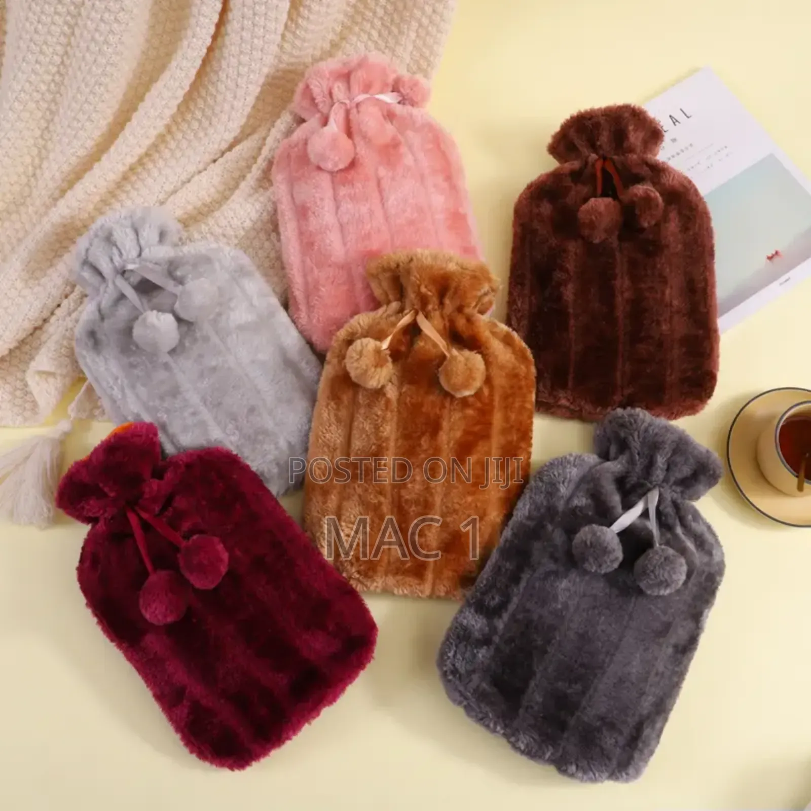 Brown Faux Fur Soft Hit Water Bottle Genuine Quality