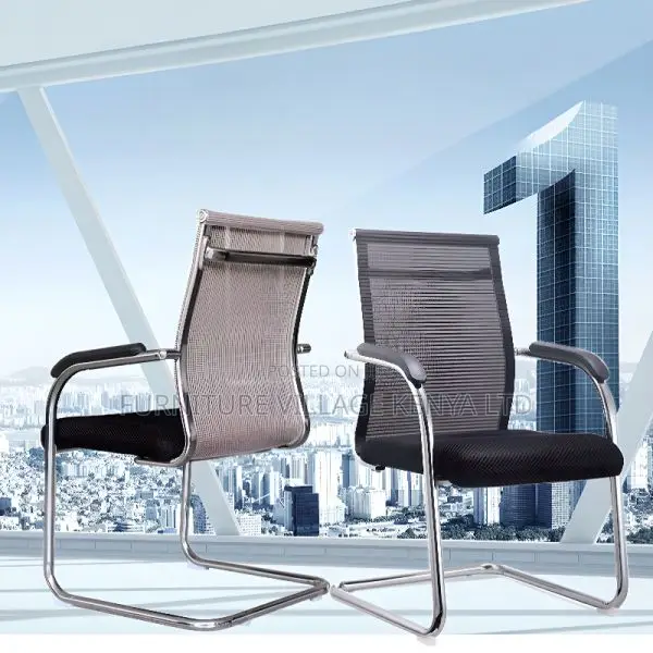 Office Chair:Medium Back Breathable Mesh Studio Guest Seat