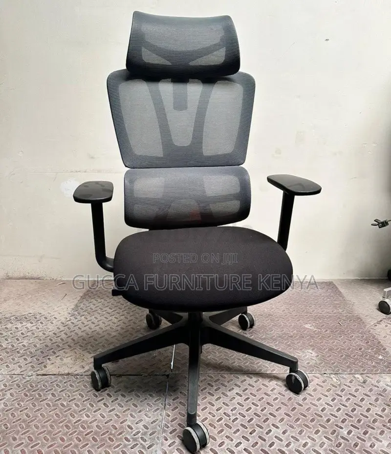 Office Chair: Office High Back Ceo Mesh Chair-Fixed Arms