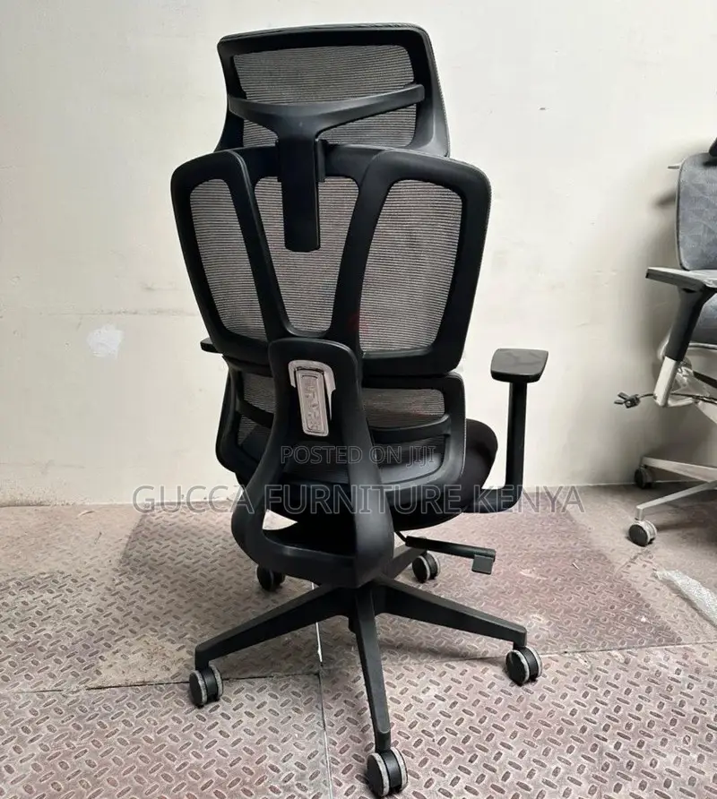 Office Chair: Office High Back Ceo Mesh Chair-Fixed Arms