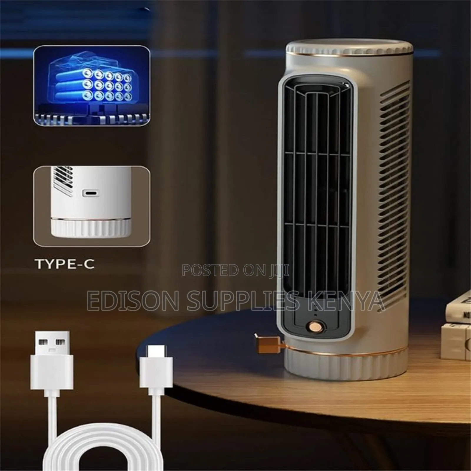 Desktop Mini Tower Fan Cooling Table Fans Silent Bladeless