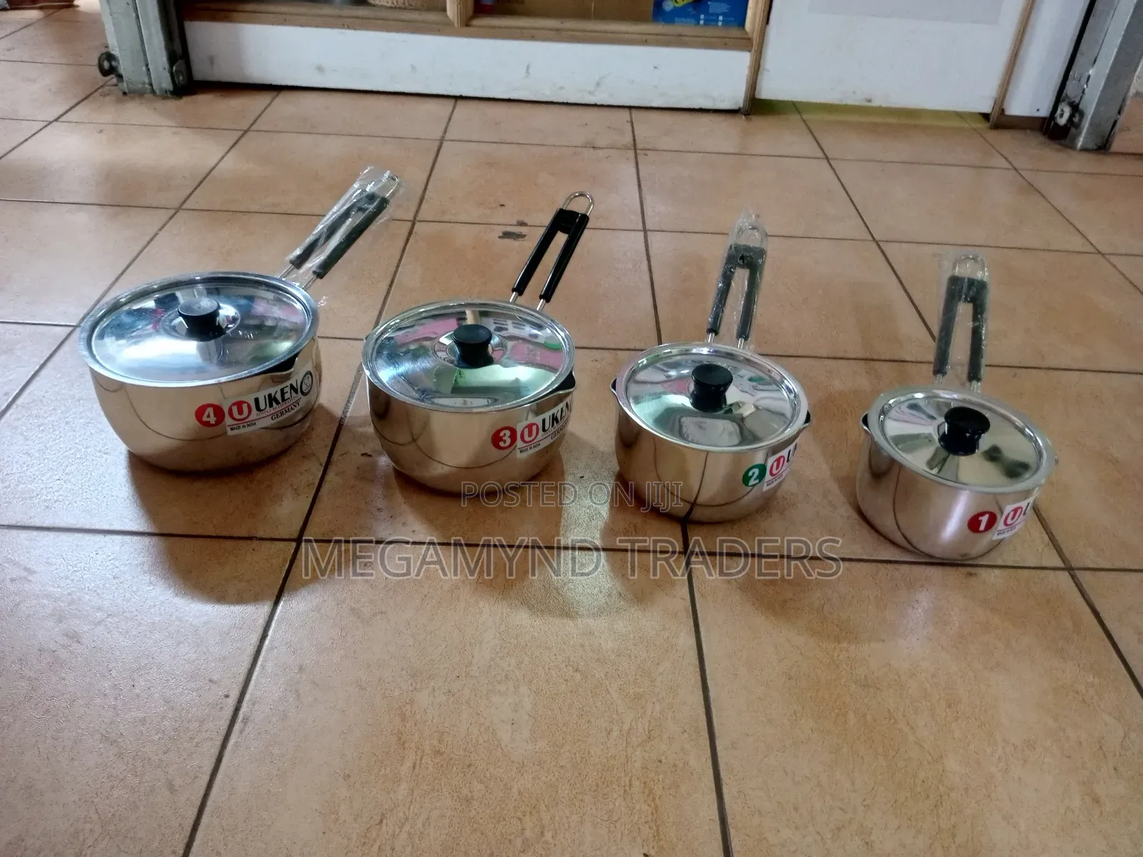 4pc Aluminium Sufuria Heavy/Sufuria With Pouring Nozzle