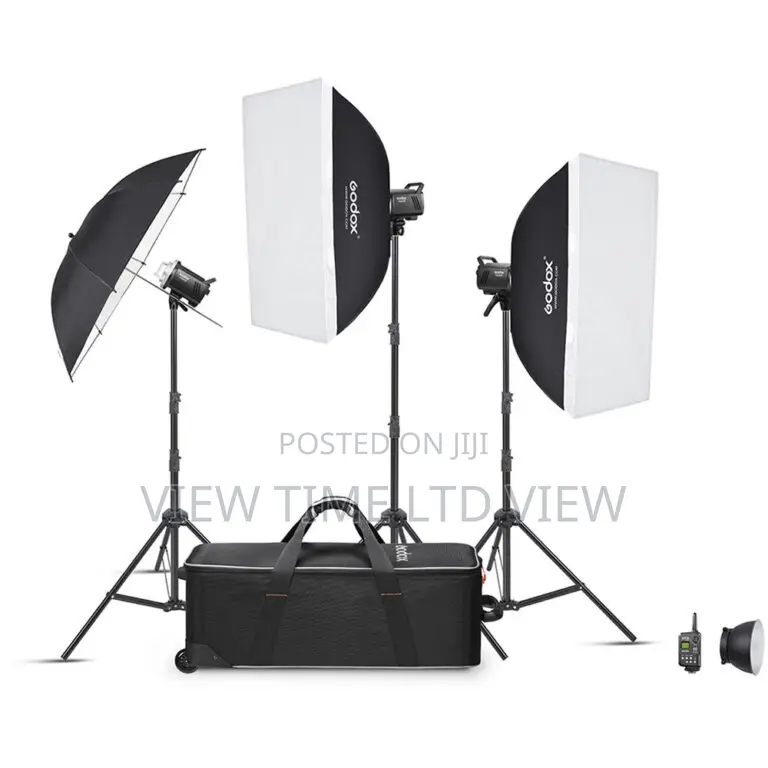 Godox Ms300 Studio 3 Strobe Photography Light Kit