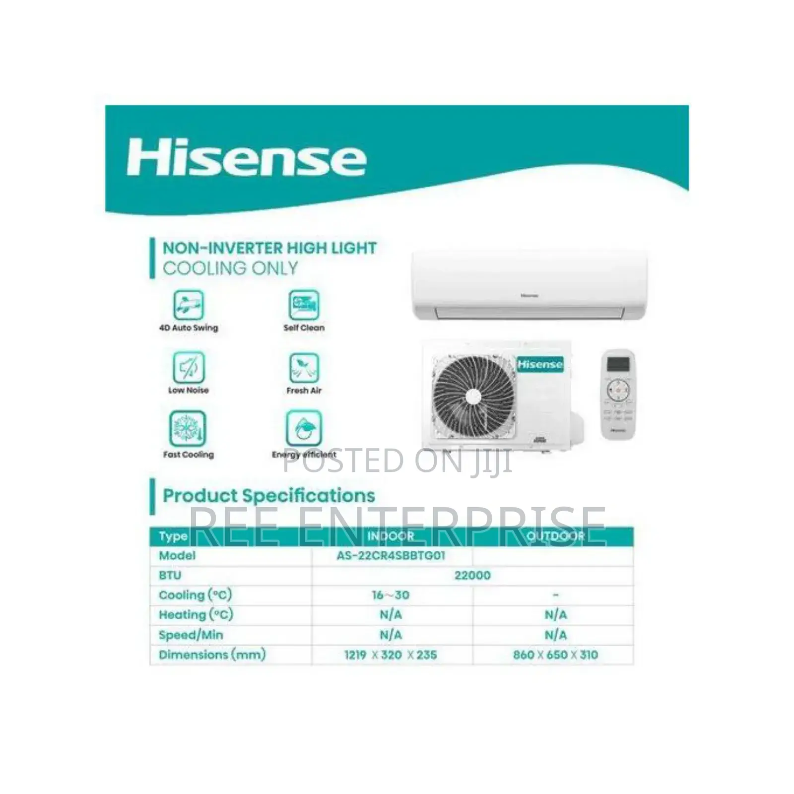 Split Aircon Cooling Only22000 Btu Air Conditioner