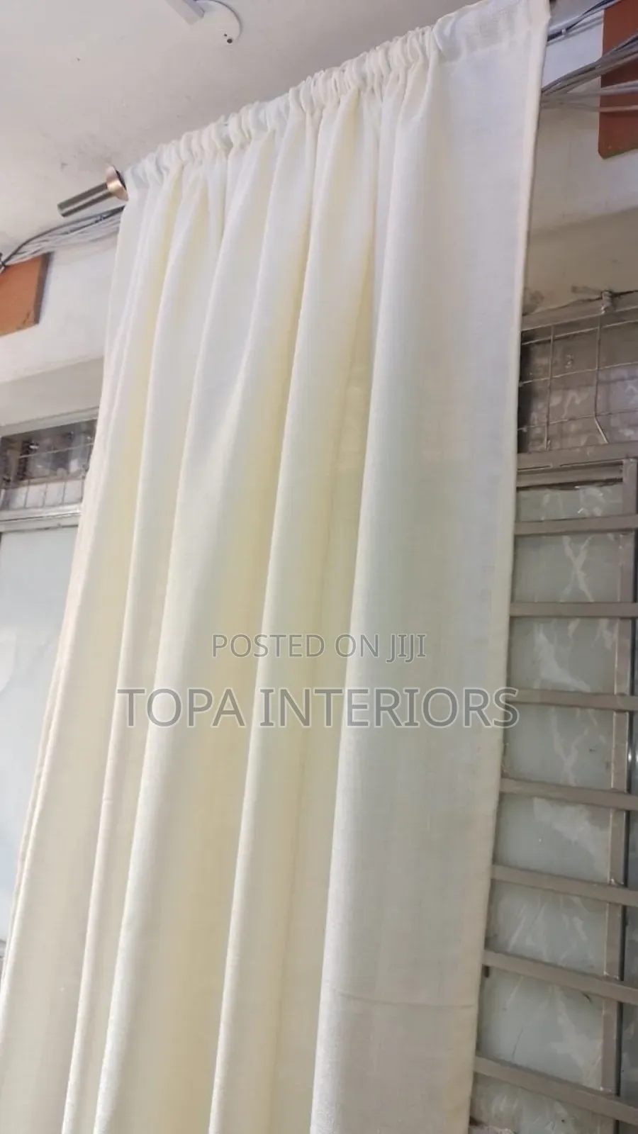 Cream Heavy Sheers Curtains for Bedroom and Living Room