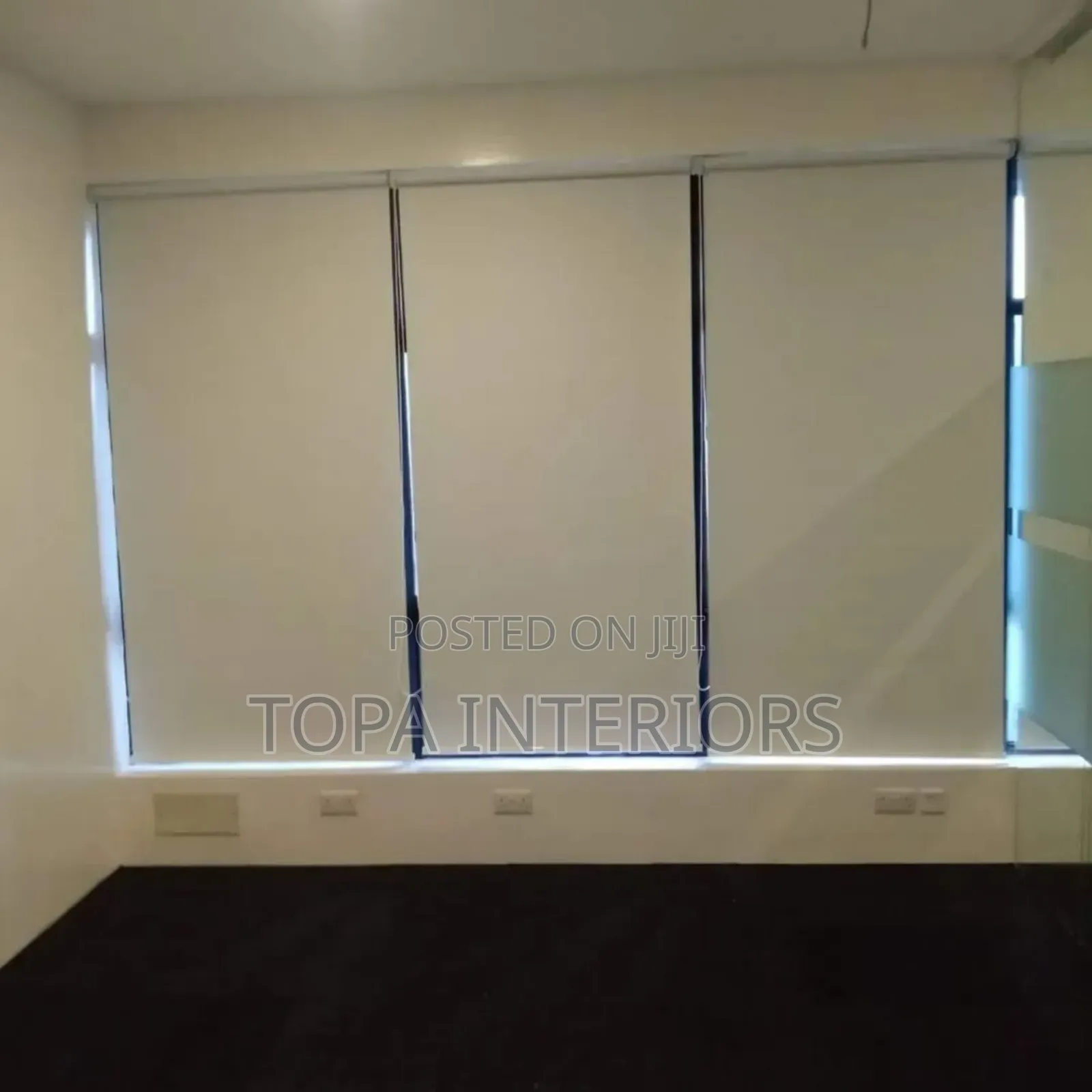 Blackout White Office Window Roller Blinds Supply and Fit