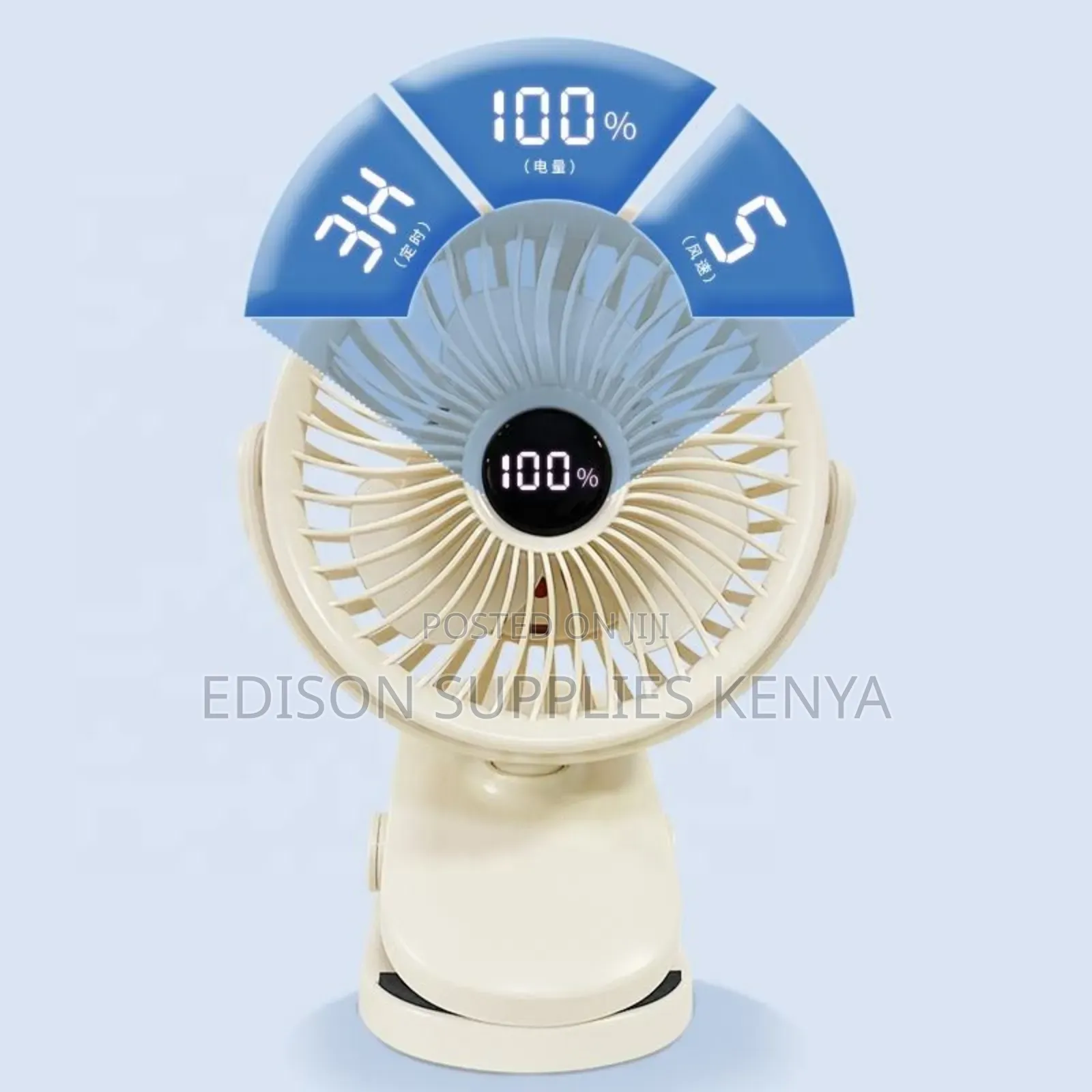 Clip Fan Digital Power Display + Timer Desk Fans Table Fan