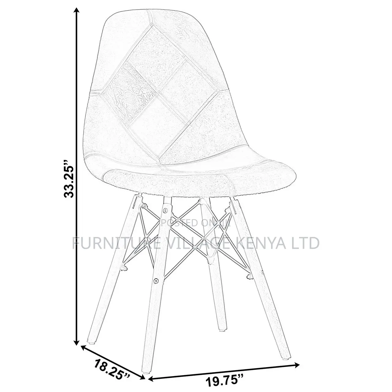 Dining Chair:Artistic Upholstered Office Lounge Seat