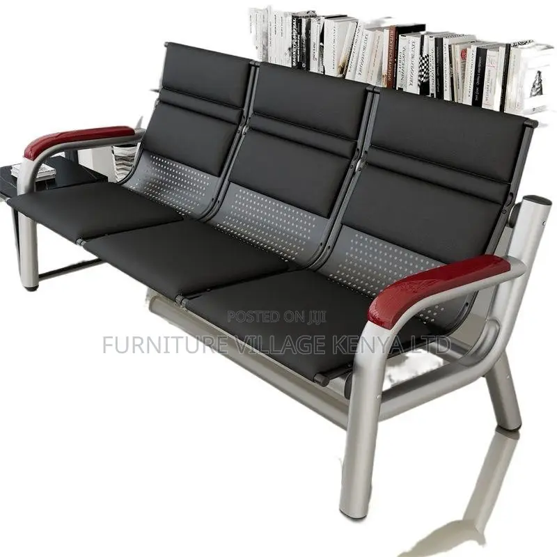 Office Sofa: 5-Seater Waiting Room Sofa Set-Steel Frame