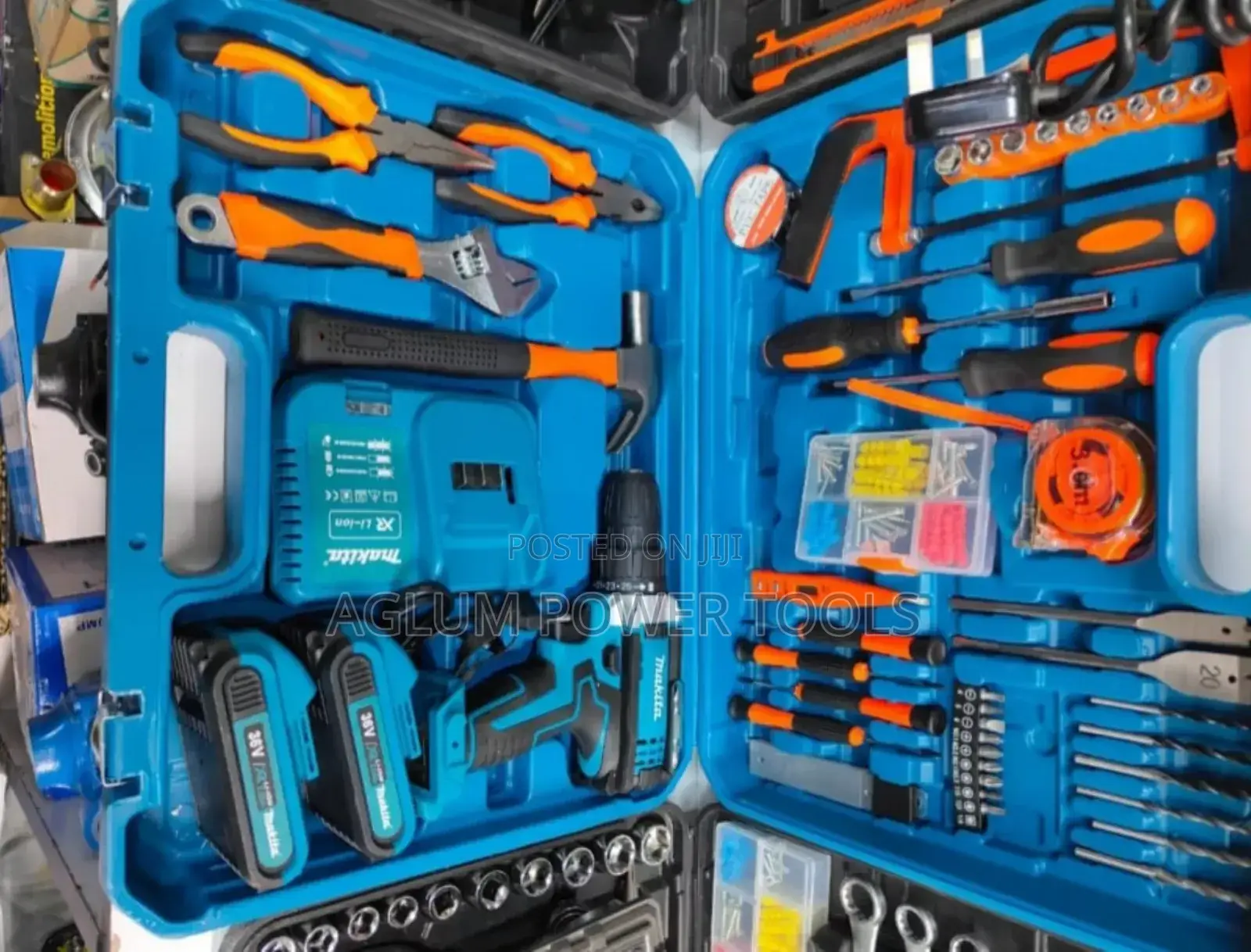 Cordless Makita Toolset With Drill and 115 Pieces