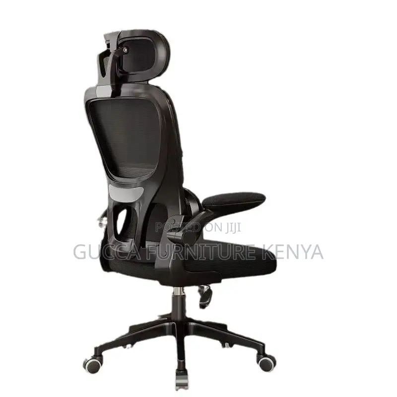 Office Chair; Adjustable Flip-Up Armrest Orthopedic Chair