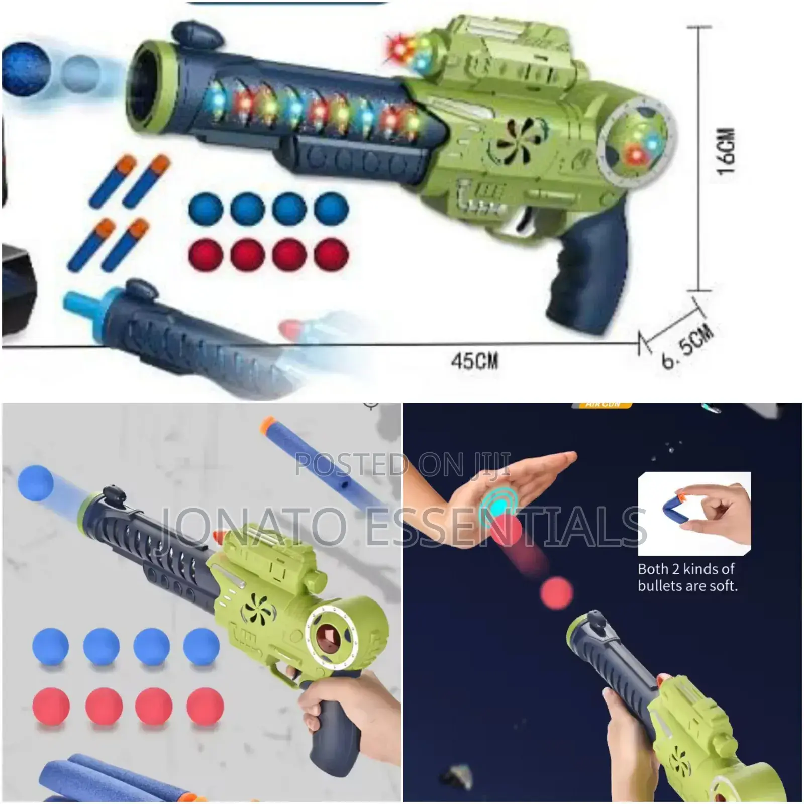 Soft Bullet Toy Gun: Shoot Soft Balls Sucker Darts
