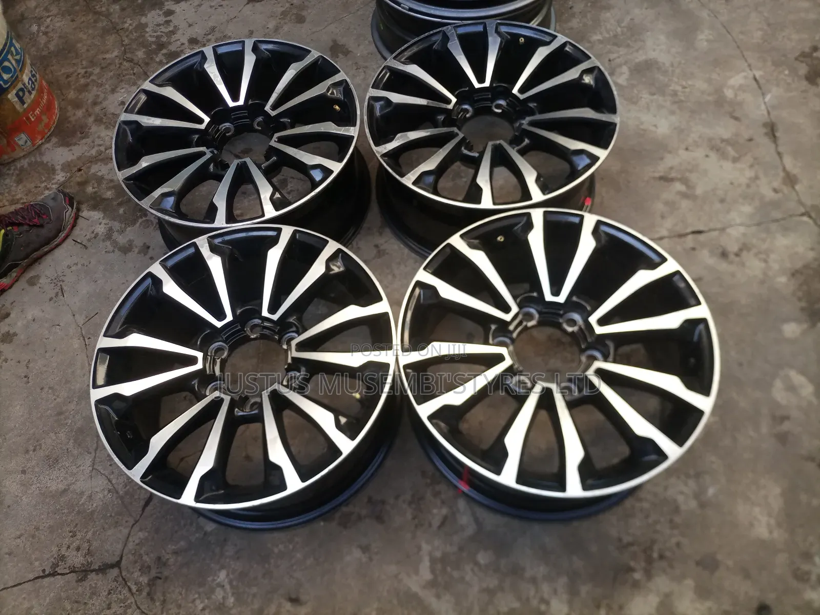 Prado Black Silver Sports Rims Size 17 Set