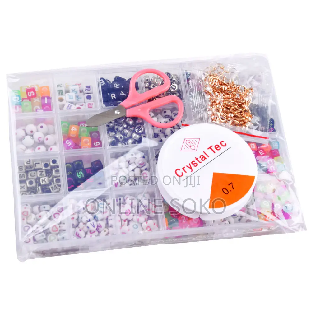 Kids Pre-school Educational Jewelry Making Bead Kit Toy