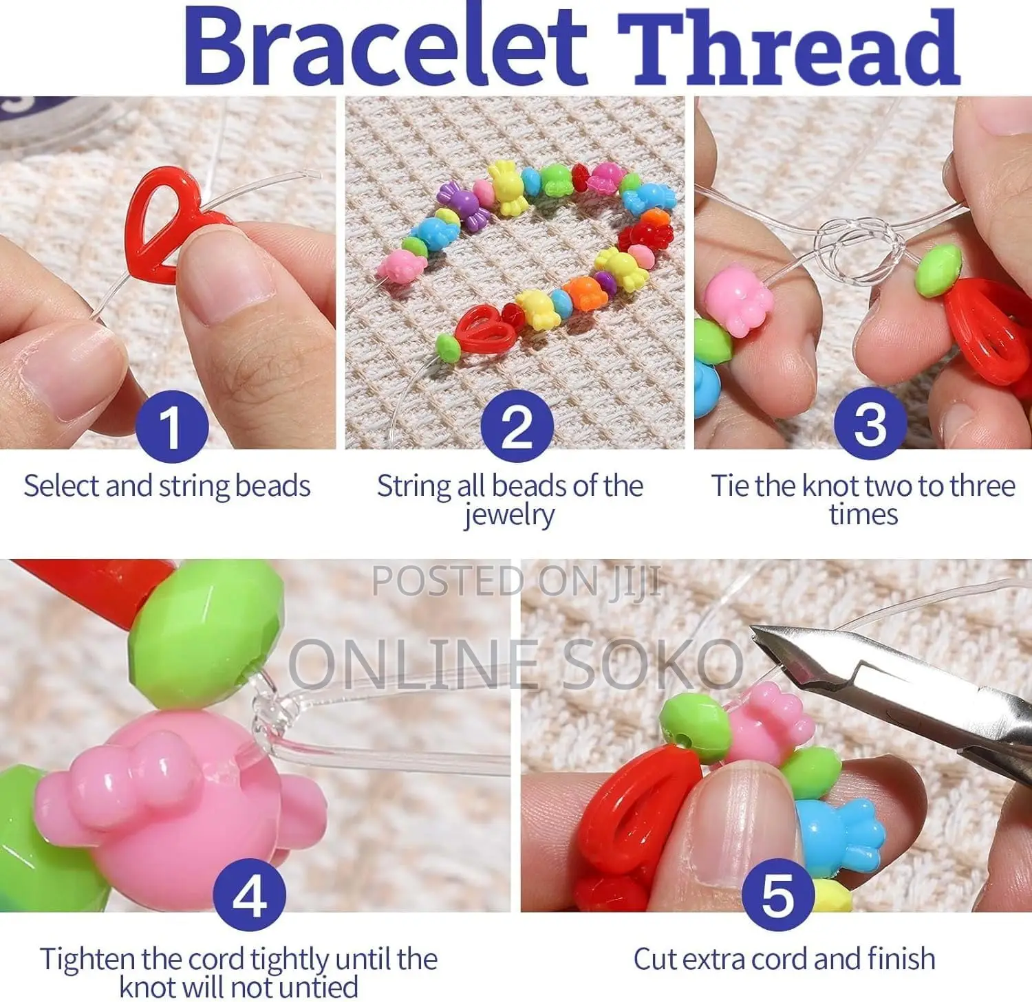 Kids Pre-school Educational Jewelry Making Bead Kit Toy