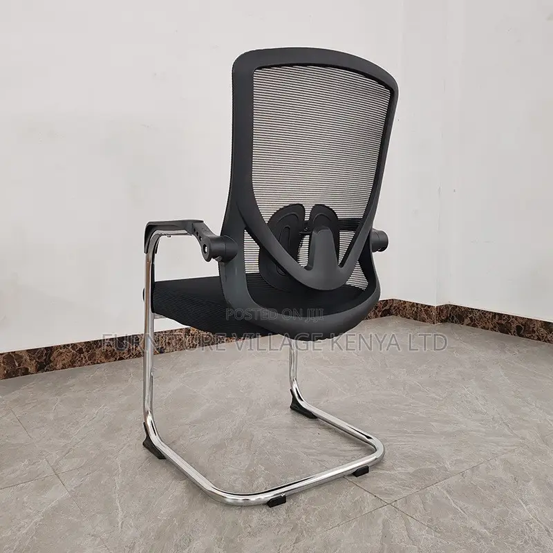 Office Chair: Office Mesh Guest Seating Chair With Bow Frame