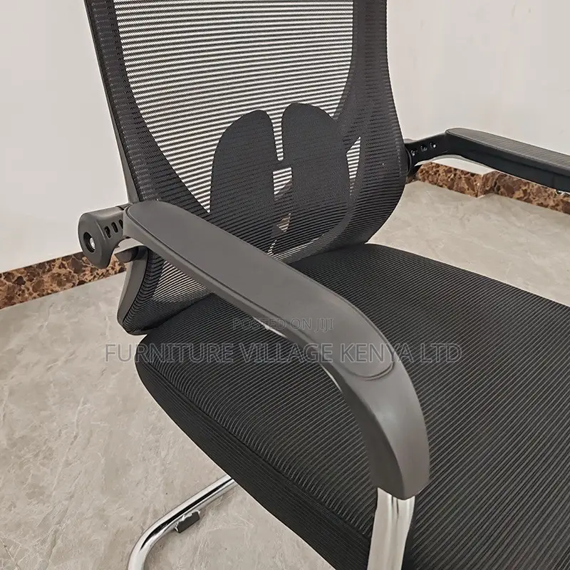 Office Chair: Office Mesh Guest Seating Chair With Bow Frame