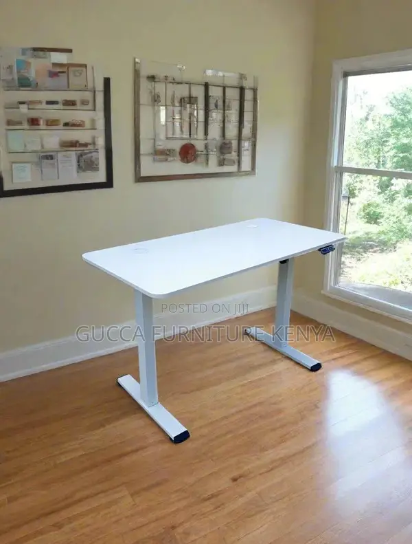 Office Desk:Ergonomic Adjustable Desk Sit-Stand Workstation