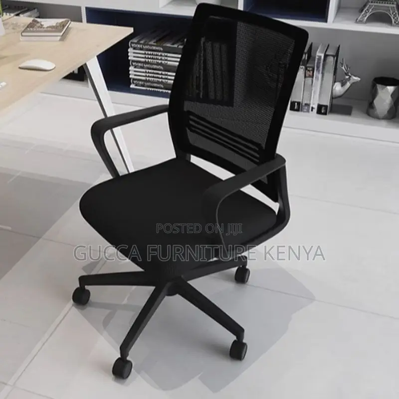 Office Chair:Captain Office Mesh With Upholstered Finish