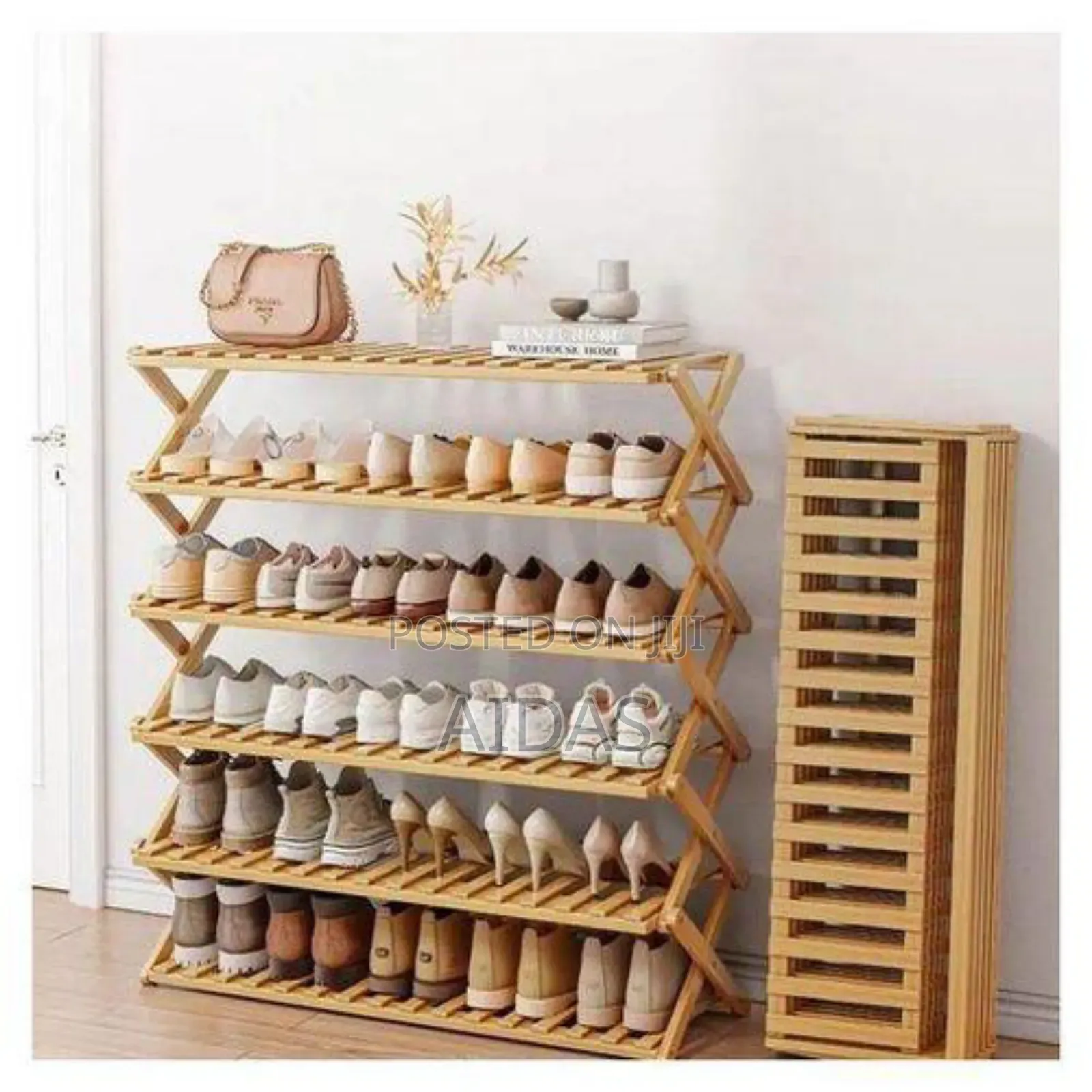 Multifunctional Foldable Bamboo Rack