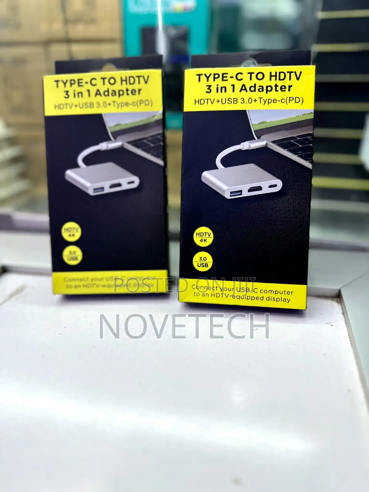 3-in-1 Usb Type C Adapter (Black) Usb-C (Source) to Hdmi