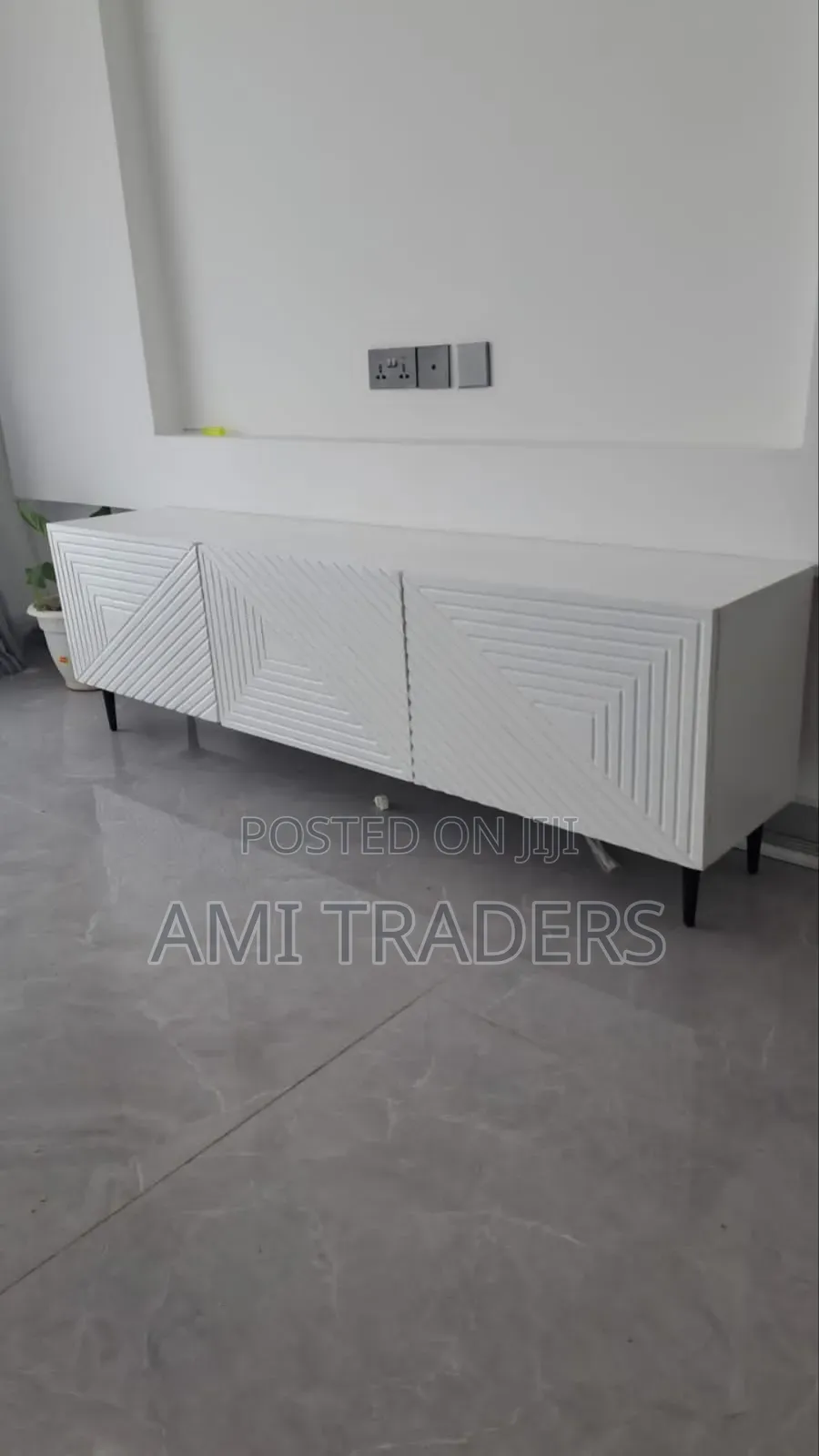 White Tv Stand With Black Stands